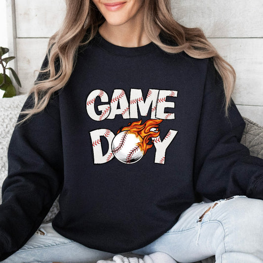 Game Day Baseball Sweatshirt, Baseball Crewneck, Baseball School Spirit Shirt, Baseball Coach, Baseball Mom Hoodie, Baseball Mama Gift