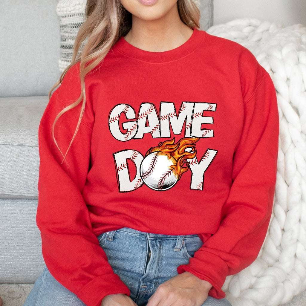 Game Day Baseball Sweatshirt, Baseball Crewneck, Baseball School Spirit Shirt, Baseball Coach, Baseball Mom Hoodie, Baseball Mama Gift