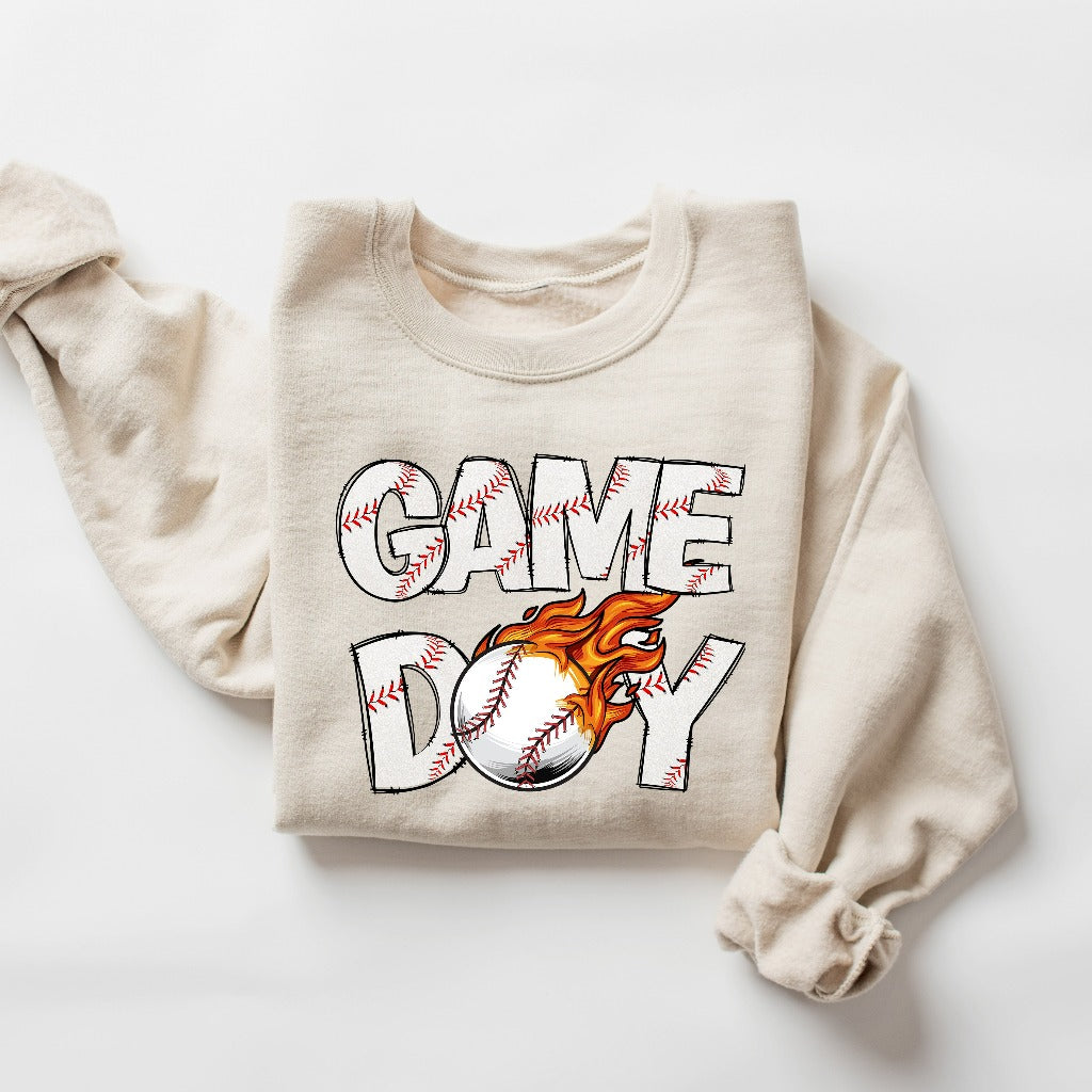 Game Day Baseball Sweatshirt, Baseball Crewneck, Baseball School Spirit Shirt, Baseball Coach, Baseball Mom Hoodie, Baseball Mama Gift
