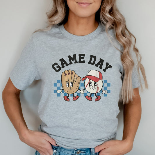 Retro Game Day Baseball Shirt, Baseball TShirt, Baseball Coach School Spirit Shirt, Baseball Mom Graphic Tee, Baseball Fan Gift for Her