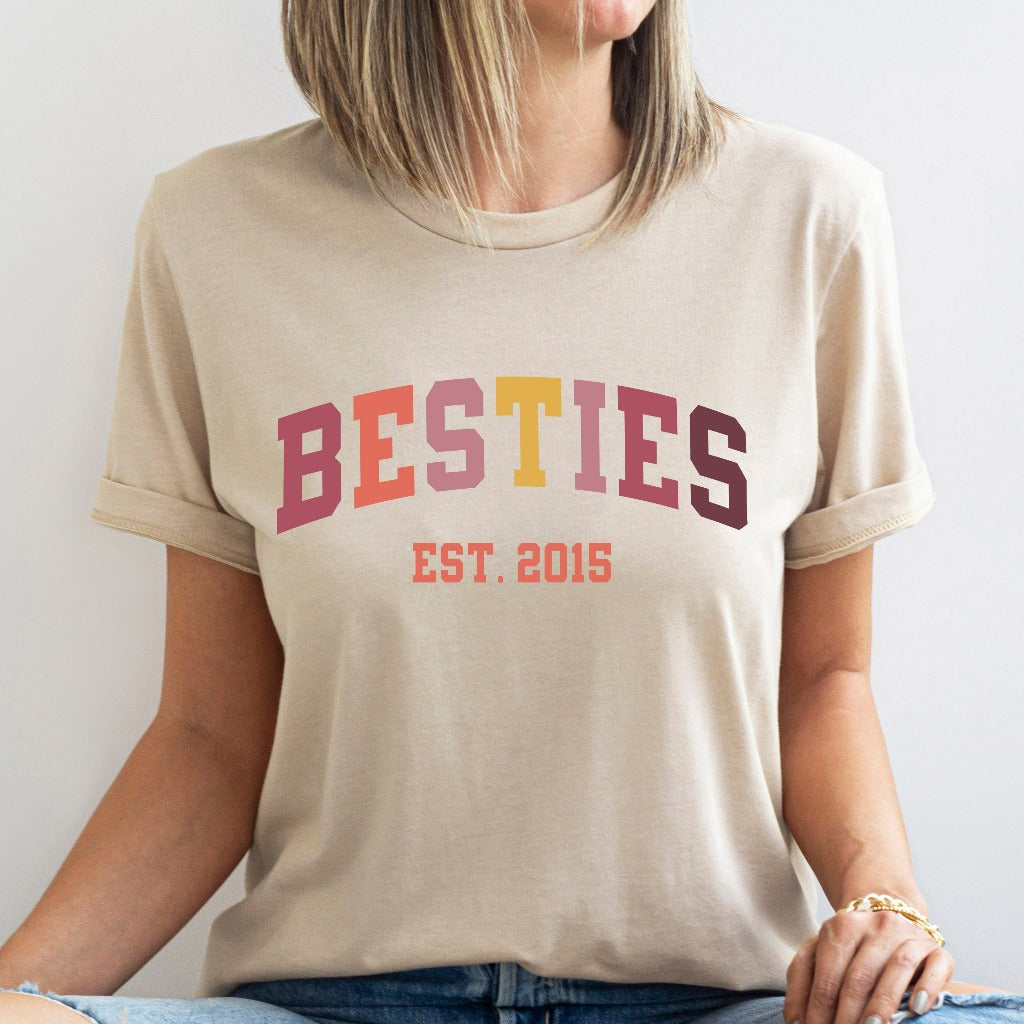 Personalized Besties Shirt, Best Friends TShirts, Girls Trip Graphic Tee, Girls Getaway TShirts, Sister Weekend, Matching Best Friends Trip