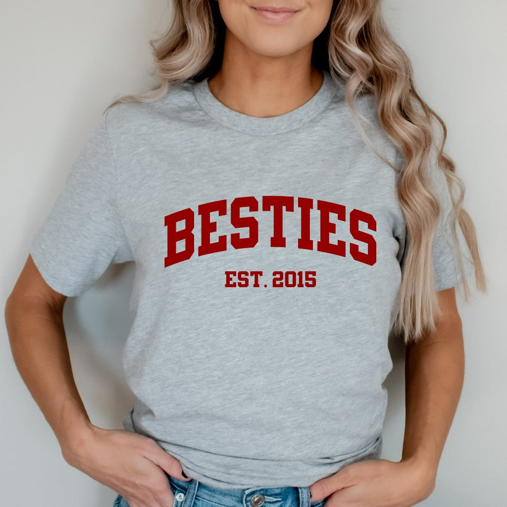 Personalized Besties Shirt, Best Friends TShirts, Girls Trip Graphic Tee, Girls Getaway TShirts, Sister Weekend, Matching Best Friends Trip
