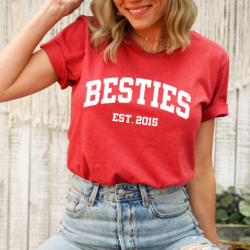 Personalized Besties Shirt, Best Friends TShirts, Girls Trip Graphic Tee, Girls Getaway TShirts, Sister Weekend, Matching Best Friends Trip
