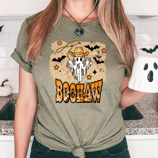 Halloween Retro Boohaw Ghost Shirt, Halloween TShirt, Ghost Graphic Tee, Fall Shirt, Vintage Halloween Tee, Autumn Apparel, Halloween Party
