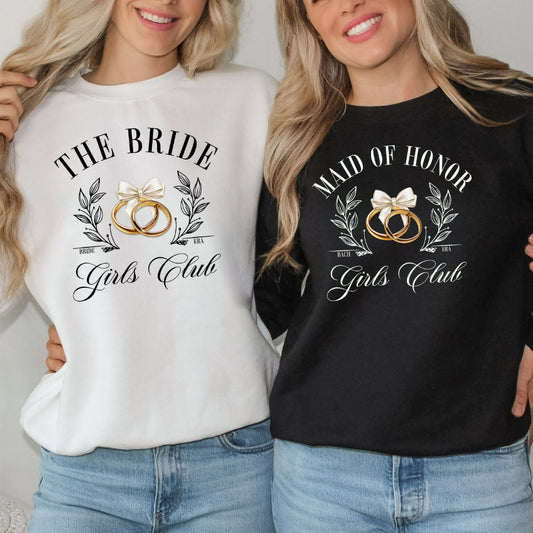 Bachelorette Party Sweatshirts, Bride Girls Club Crewneck, Bachelorette Gifts, Bridesmaid Maid of Honor Shirts, Bridal Party Shower Shirt