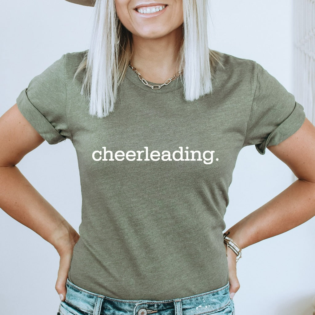 Cheerleading Shirt, Cheer Mom TShirt, Minimalist Cheerleading Graphic Tee, Cheerleading Team Shirts, Gift for Cheerleader, Cheer Coach Gift
