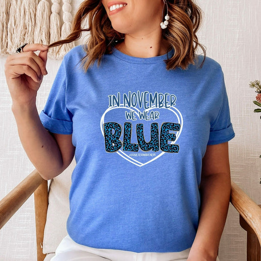 Diabetes Awareness Shirt, In November We Wear Blue TShirt, Diabetes Support Graphic Tee, Diabetic Gifts, Diabetes Month, Pancreas Insulin