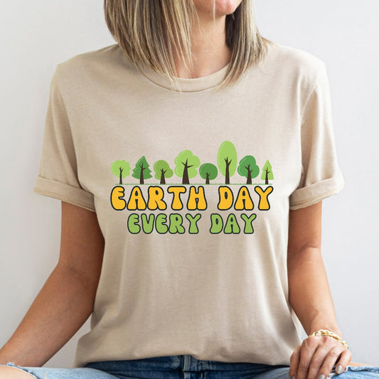 Earth Day Every Day Shirt, Earth Day TShirt, Retro Climate Change Graphic Tee, Planet Environmental Shirt, Aesthetic Earth Day Group Tees