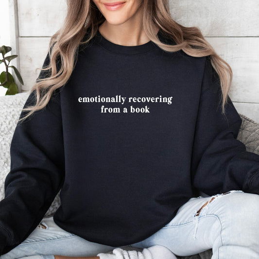 Emotionally Recovering From a Book Crewneck Sweatshirt