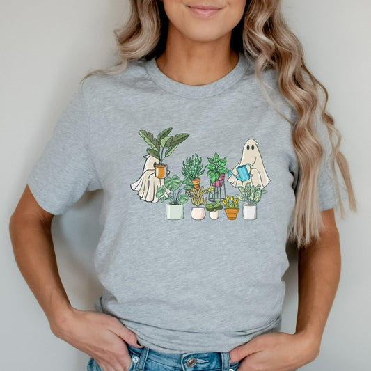 Ghost Plant Lady Shirt, Ghost Plant TShirt, Halloween Plants Graphic Tee, Halloween Ghost Shirt, Halloween Gift for Plant Lovers