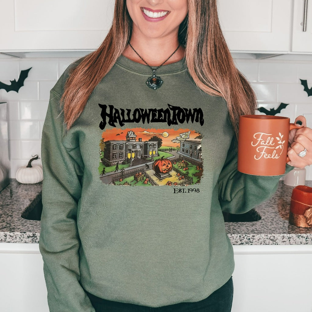 Halloweentown Est 1998 Sweatshirt, Halloweentown University, Retro Halloweentown Sweatshirt, Fall Sweatshirt, Vintage Halloween Sweatshirt