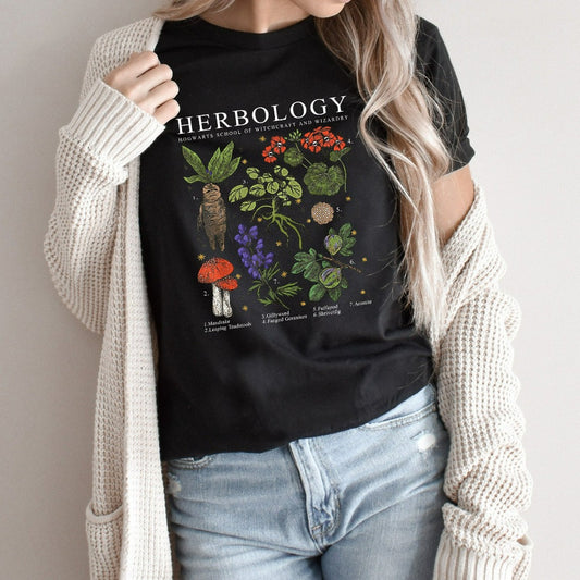 Herbology Shirt, Herbology Plants TShirt, Gift For Plant Lover, Botanical Graphic Tee, Herb Gardening Shirt, Cottagecore Shirt, Wizard Tee