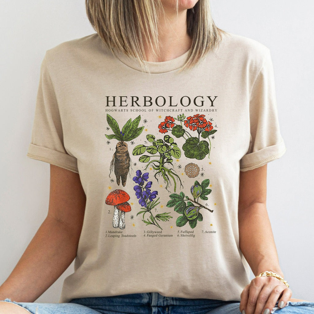 Herbology Shirt, Herbology Plants TShirt, Gift For Plant Lover, Botanical Graphic Tee, Herb Gardening Shirt, Cottagecore Shirt, Wizard Tee