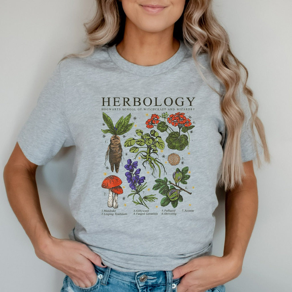Herbology Shirt, Herbology Plants TShirt, Gift For Plant Lover, Botanical Graphic Tee, Herb Gardening Shirt, Cottagecore Shirt, Wizard Tee