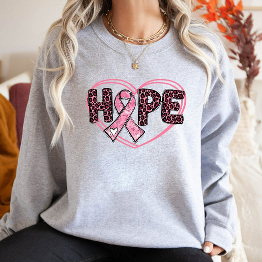 Breast Cancer Awareness Sweatshirt, In October We Wear Pink Crewneck, Hope Pink Ribbon Sweater, Breast Cancer Gifts, Breast Cancer Walk