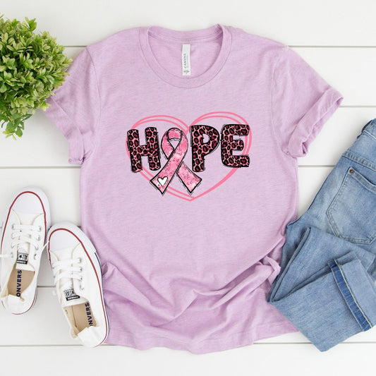 Breast Cancer Awareness Shirt, In October We Wear Pink TShirt, Hope Pink Ribbon Graphic Tee, Breast Cancer Gifts, Breast Cancer Month