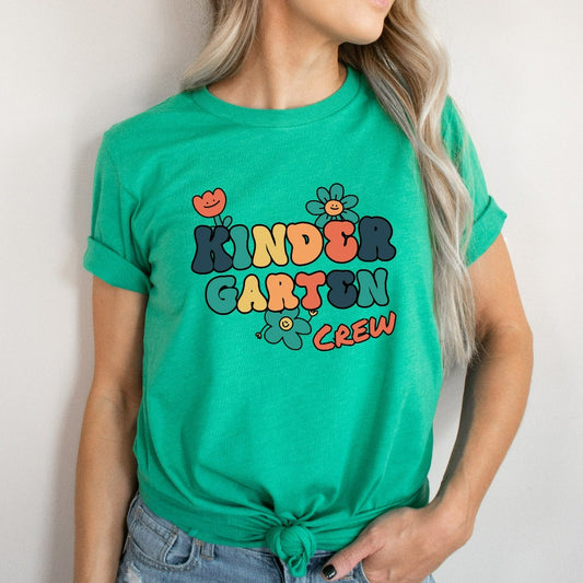 Kindergarten Teacher Shirt, Kindergarten Crew Teacher TShirt, Back To School Graphic Tee, Elementary School Team, Teacher Appreciation Gift