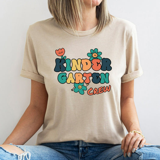 Kindergarten Teacher Shirt, Kindergarten Crew Teacher TShirt, Back To School Graphic Tee, Elementary School Team, Teacher Appreciation Gift