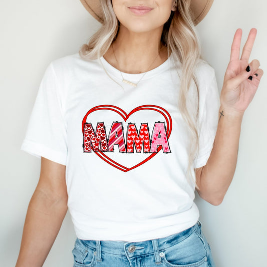 Mama Valentine's Day Shirt, Valentines Day TShirt, Valentine Gift for Mom, Valentines Day Gift for Wife, Cute Valentines Outfit for Her