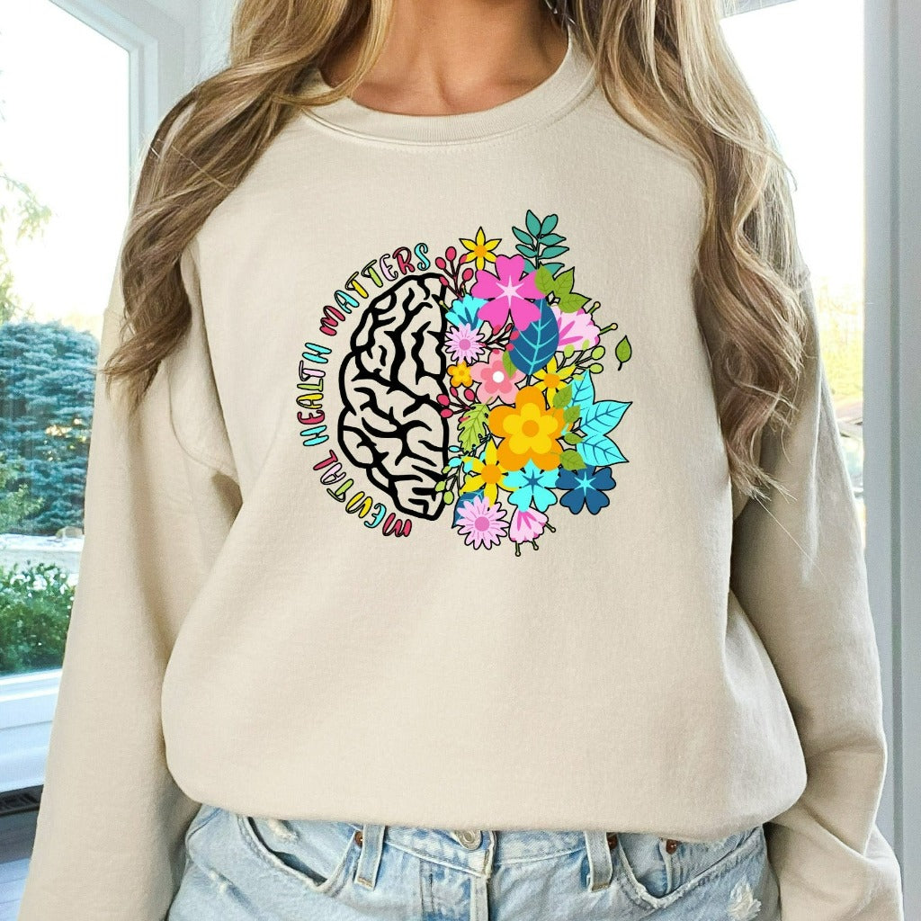 Mental Health Matters Sweatshirt, Mental Health Awareness Crewneck, Anxiety Hoodie, Mental Health Shirt, Therapist Counselor Gift