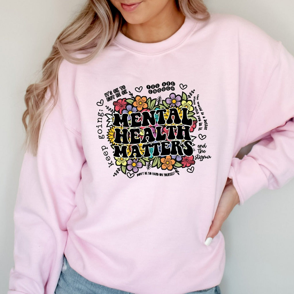 Mental Health Matters Sweatshirt, Mental Health Awareness Crewneck, Anxiety Hoodie, Mental Health Shirt, Therapist Counselor Gift