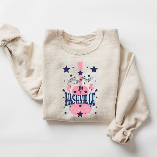 Nashville Music City Sweatshirt, Country Girl Crewneck, Girls Trip Sweater, Nashville Fan Shirt, TN Shirt, Country Music Shirt, Southern Tee