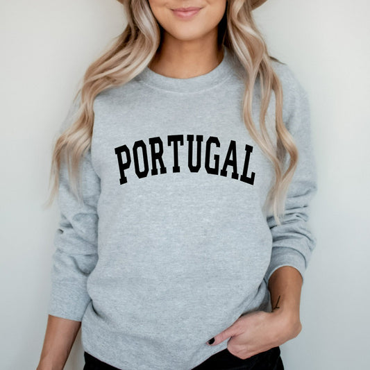 Portugal Sweatshirt, Lisbon Portugal Crewneck, Portugal Vacation Shirts, Minimalist Preppy Design, Portugal Souvenir, Portugal Gifts