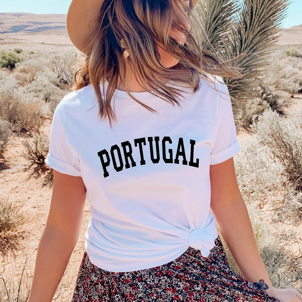 Portugal Shirt, Preppy Shirt for Women, Portugal Graphic Tee, Lisbon Porto Shirt, Portugal Souvenir, Portugal Gift