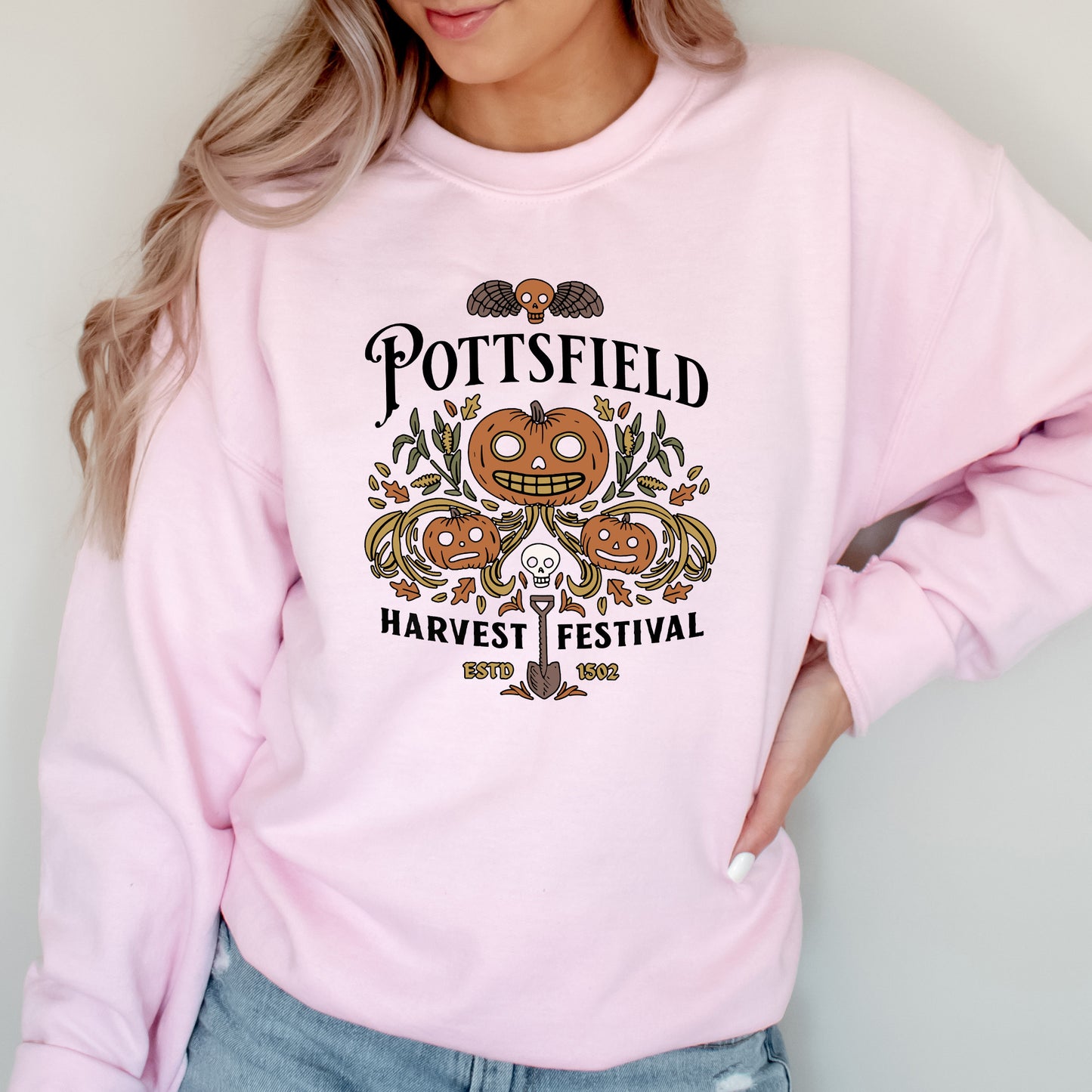 Pottsfield Harvest Festival Sweatshirt, Over the Garden Wall Inspired Crewneck, Cozy Fall Pullover