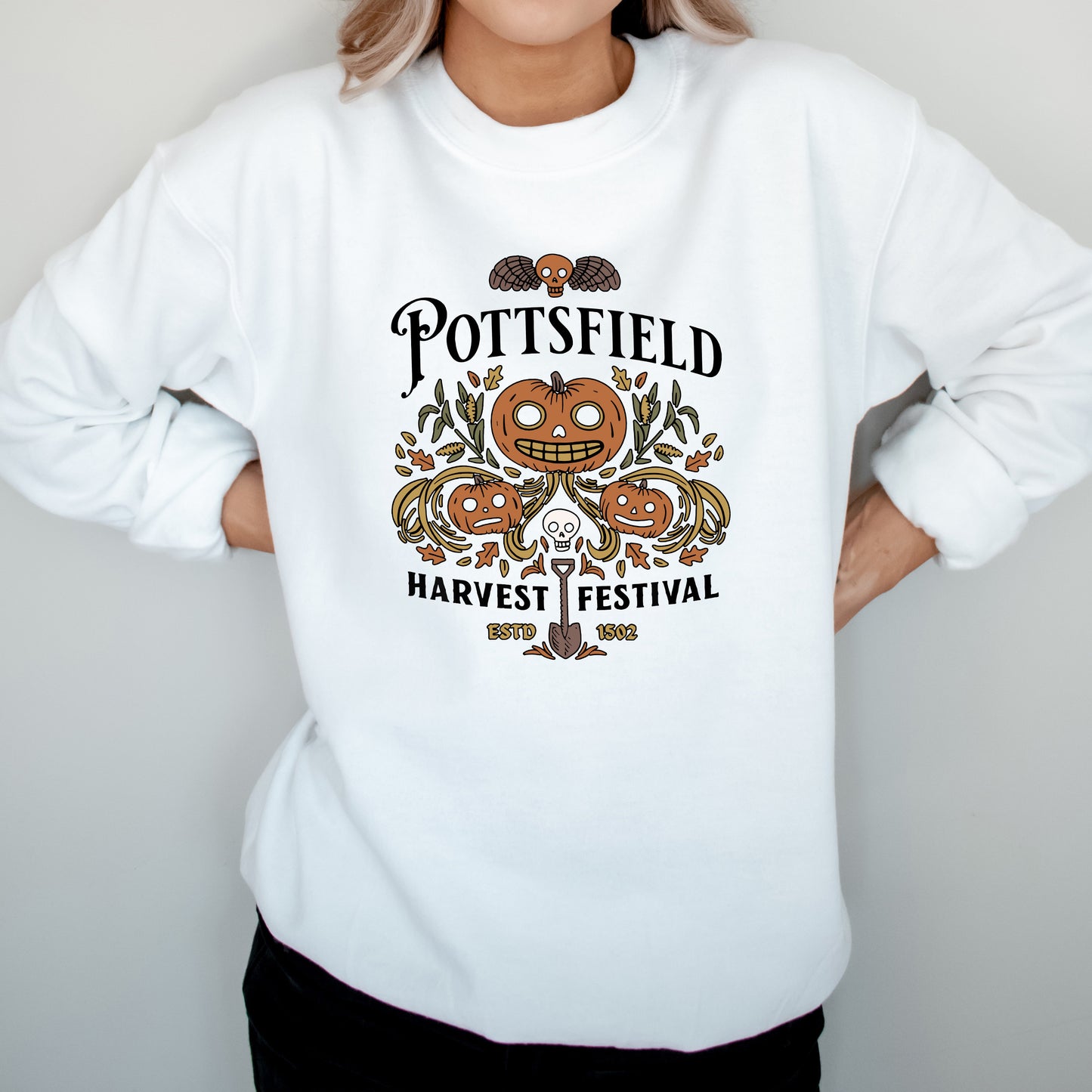 Pottsfield Harvest Festival Sweatshirt, Over the Garden Wall Inspired Crewneck, Cozy Fall Pullover