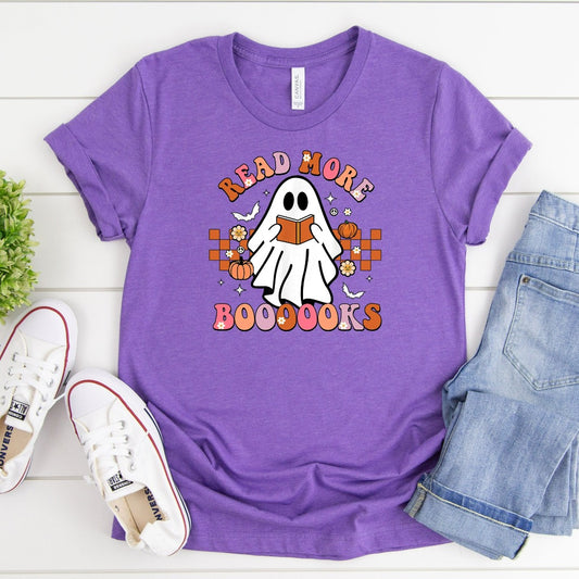 Read More Books Spooky Teacher Shirt, Cute Spooky Teacher TShirt, Retro Teacher Halloween Graphic Tee, Fall Teacher Shirt, Back To School