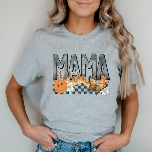 Retro Hot Rocker Mama Shirt, New Mom TShirt, Mother's Day Gift, Gift for New Mom, Mom Birthday Gift, Mama Christmas Gift, Rocker Mama Tee