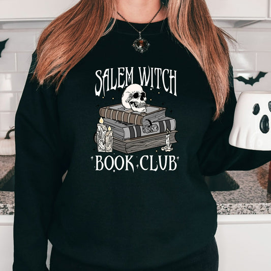 Salem Witch Book Club Sweatshirt, Bookish Halloween Crewneck, Spooky Book Lover Sweater, Salem Witches Hoodie, Spooky Season,Thriller Reader