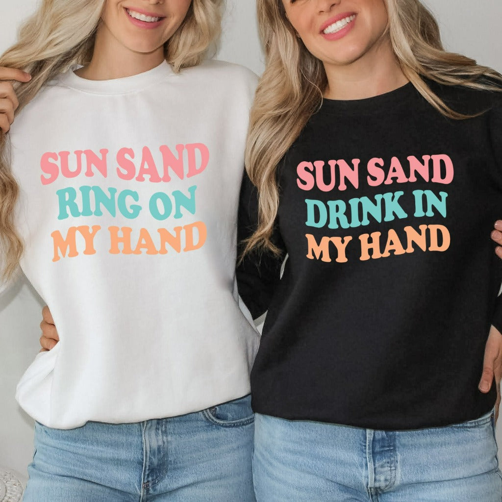 Beach Bachelorette Party Sweatshirts, Bride Shirt, Bachelorette Gifts, Bridesmaid Crewneck, Bridal Party Shirt, Bridal Shower, Wedding Gifts