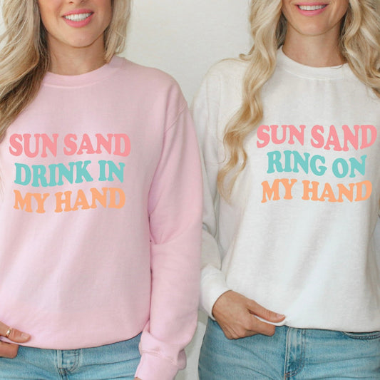 Beach Bachelorette Party Sweatshirts, Bride Shirt, Bachelorette Gifts, Bridesmaid Crewneck, Bridal Party Shirt, Bridal Shower, Wedding Gifts