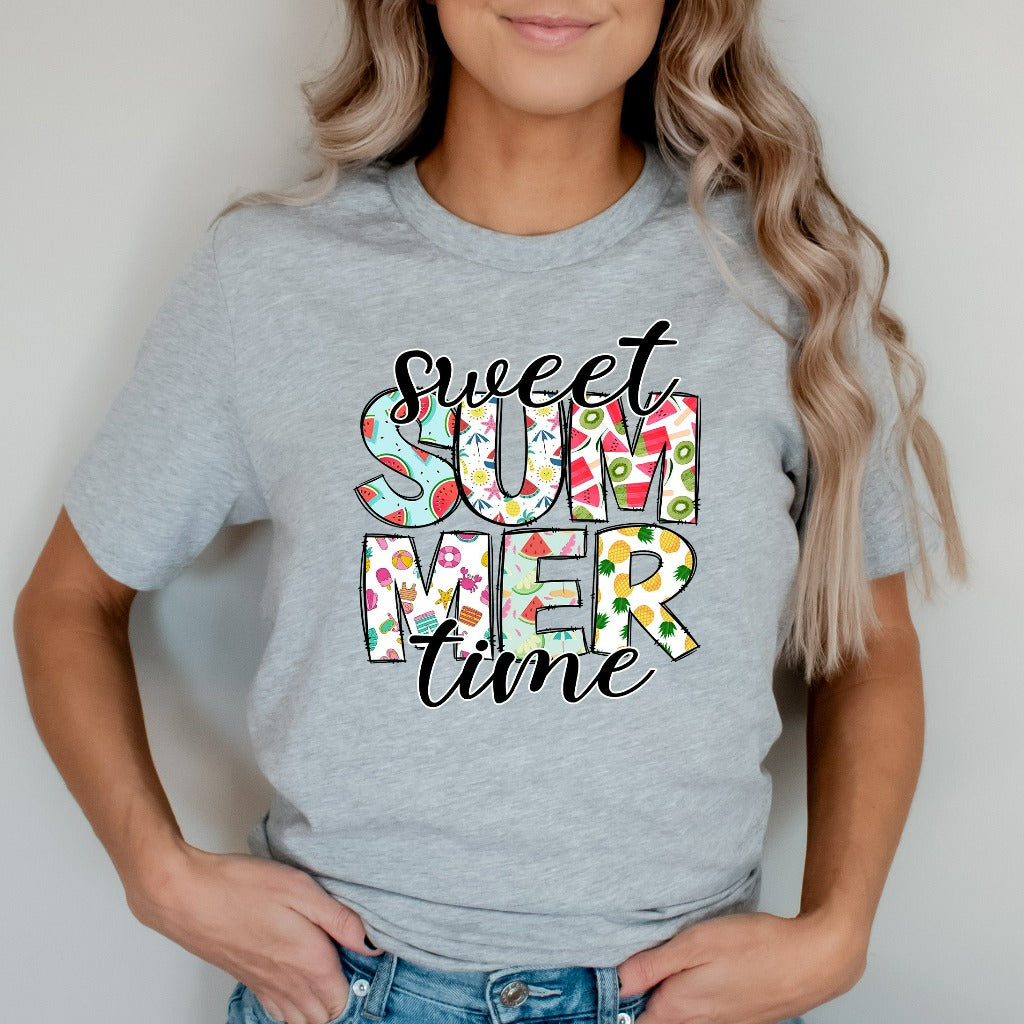 Sweet Summer Time Shirt, Summertime TShirt, Love Summer Graphic Tee, Beach Coverup Shirt, Summer Vacation Outfit, Summer Vibes Gift