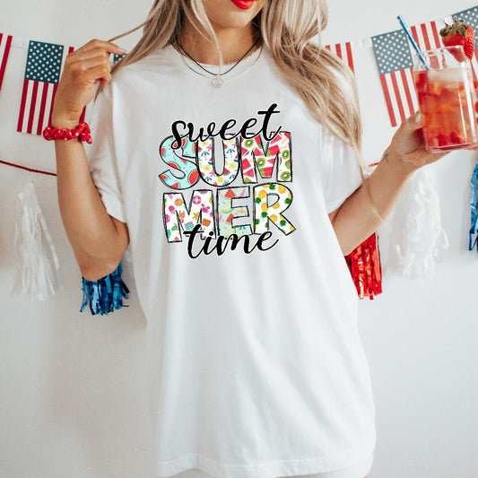 Sweet Summer Time Shirt, Summertime TShirt, Love Summer Graphic Tee, Beach Coverup Shirt, Summer Vacation Outfit, Summer Vibes Gift