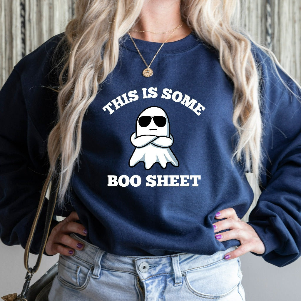 This Is Some Boo Sheet Sweatshirt, Halloween Crewneck, Retro Halloween Hoodie, Ghost Shirt, Boo Sheet Shirt, Funny Halloween Ghost Shirt