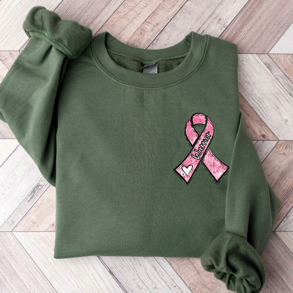 Breast Cancer Warrior Sweatshirt, In October We Wear Pink Crewneck, Hope Pink Ribbon Sweater, Breast Cancer Gifts, Breast Cancer Walk