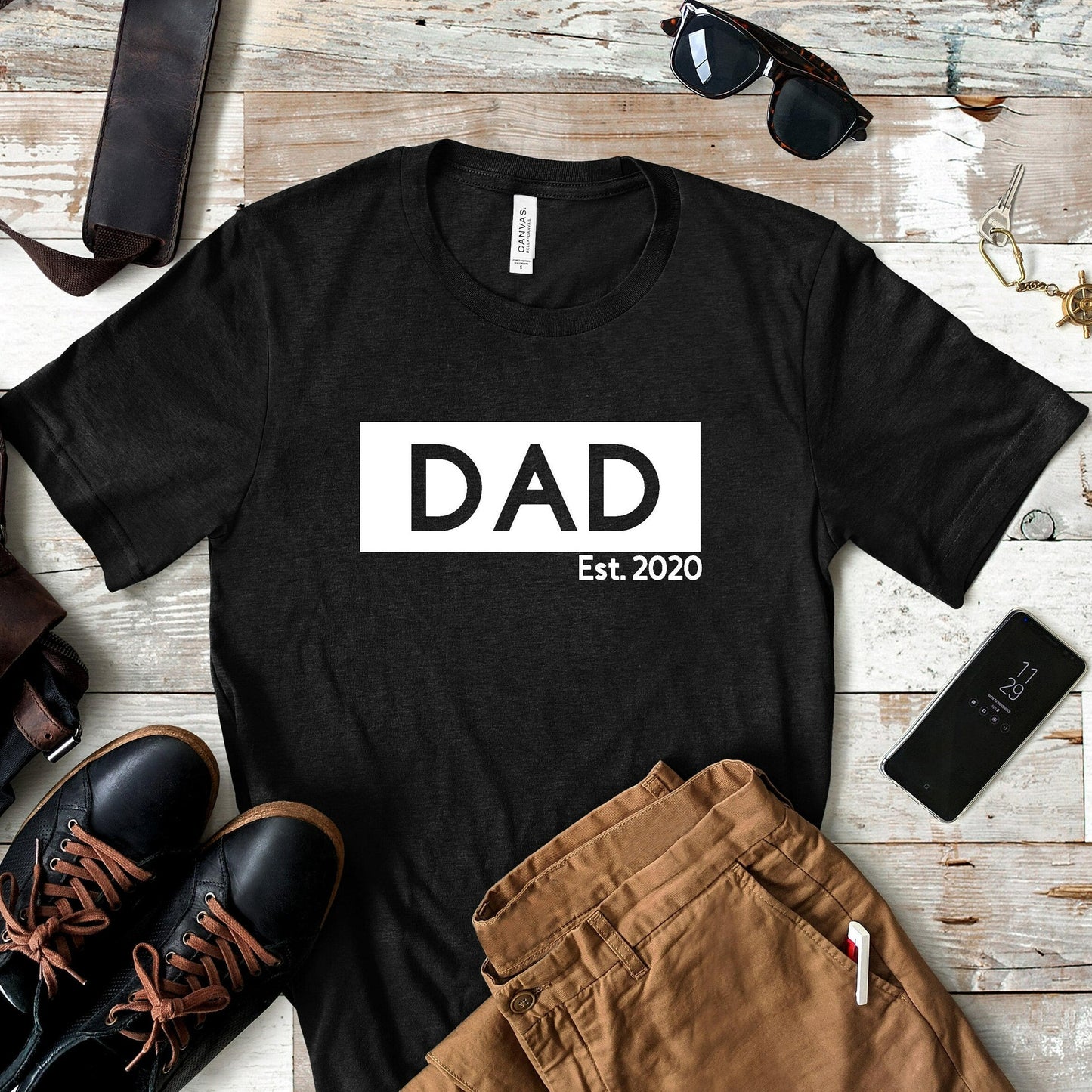 Dad Est 2023 Shirt, Dad Graphic Tee, New Dad Shirt, Personalized Gift for Dad, Father's Day Gift,