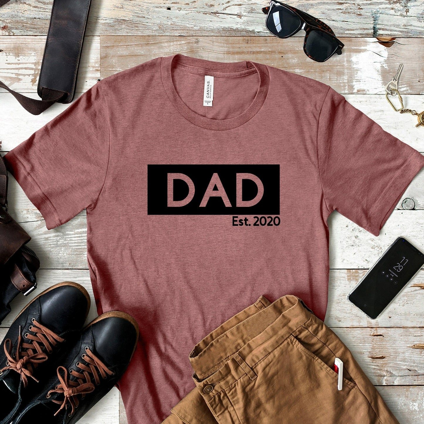 Dad Est 2023 Shirt, Dad Graphic Tee, New Dad Shirt, Personalized Gift for Dad, Father's Day Gift,