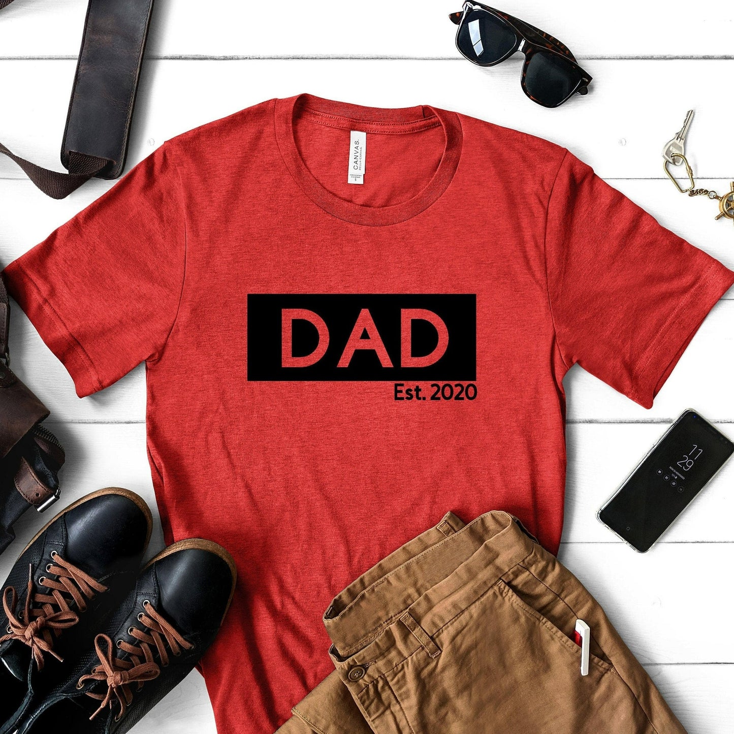 Dad Est 2023 Shirt, Dad Graphic Tee, New Dad Shirt, Personalized Gift for Dad, Father's Day Gift,