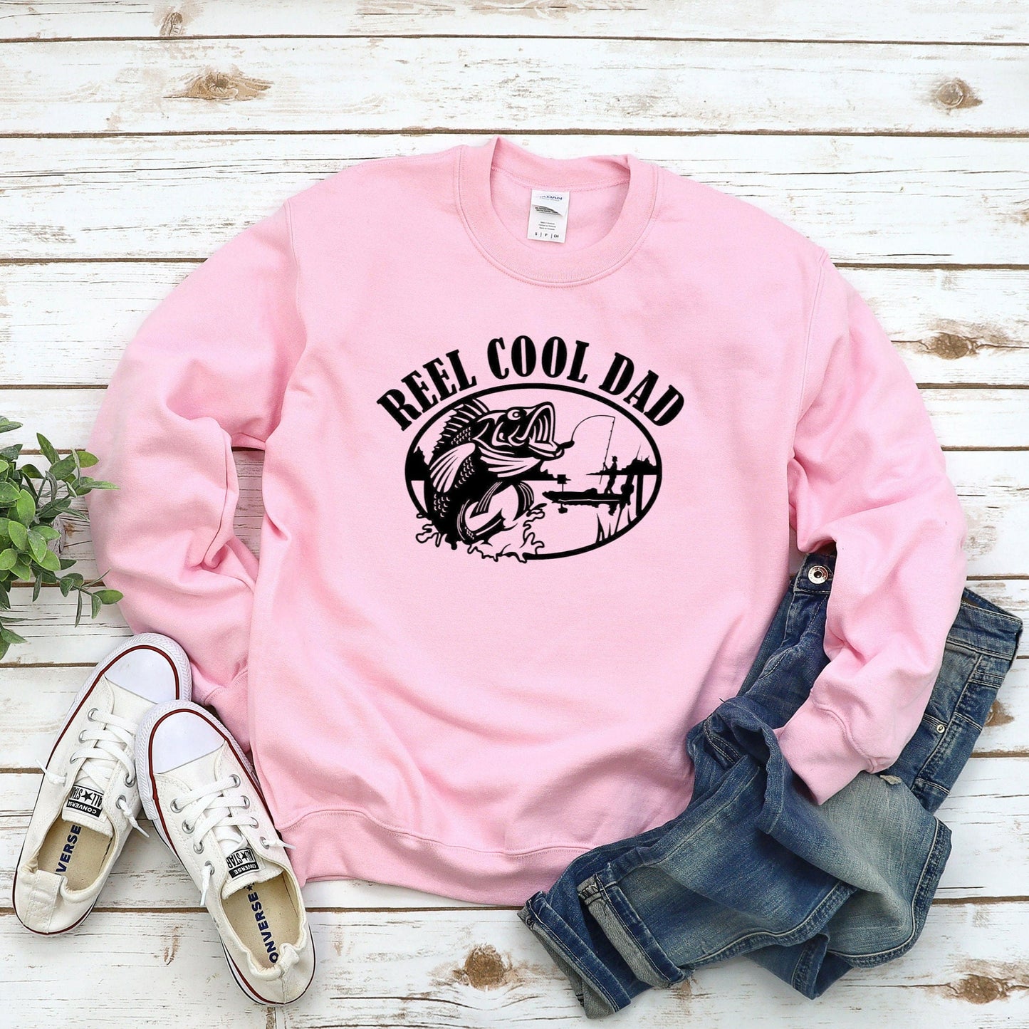 Reel Cool Dad Sweatshirt, Dad Fishing Crewneck, Dad Fishing Birthday Gift, Dad Tshirts, Dad Fisherman Shirt