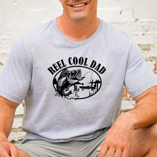 Reel Cool Dad Shirt, Dad Fishing TShirt, Dad Fishing Birthday Gifts, Dad Fish Tshirts, Dad Fisherman