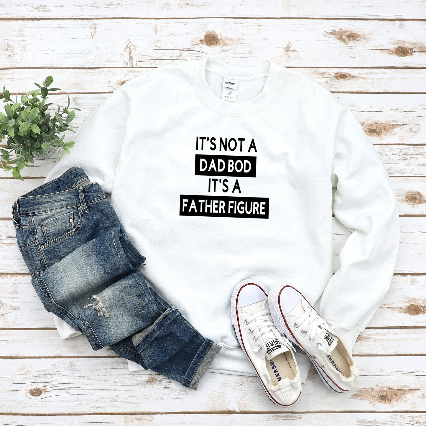 It's Not A Dad Bod It's A Father Figure Sweatshirt, Funny Dad Shirt, Father's Day Gift, Fathers Day Crewneck