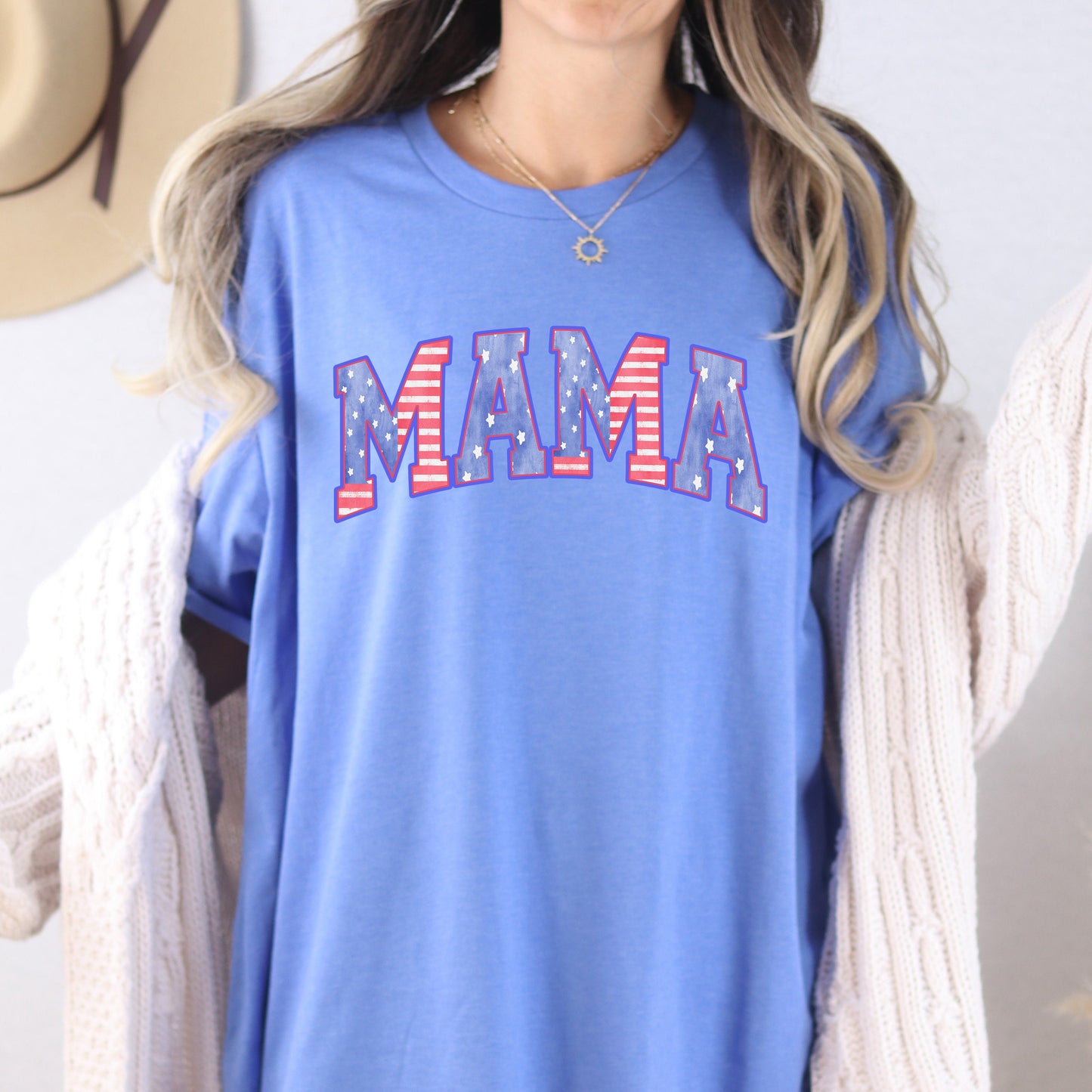 American Mama Shirt, Mama TShirt, Retro Mama America Graphic Tee, 4th of July T-Shirt, Patriotic Mom Shirt