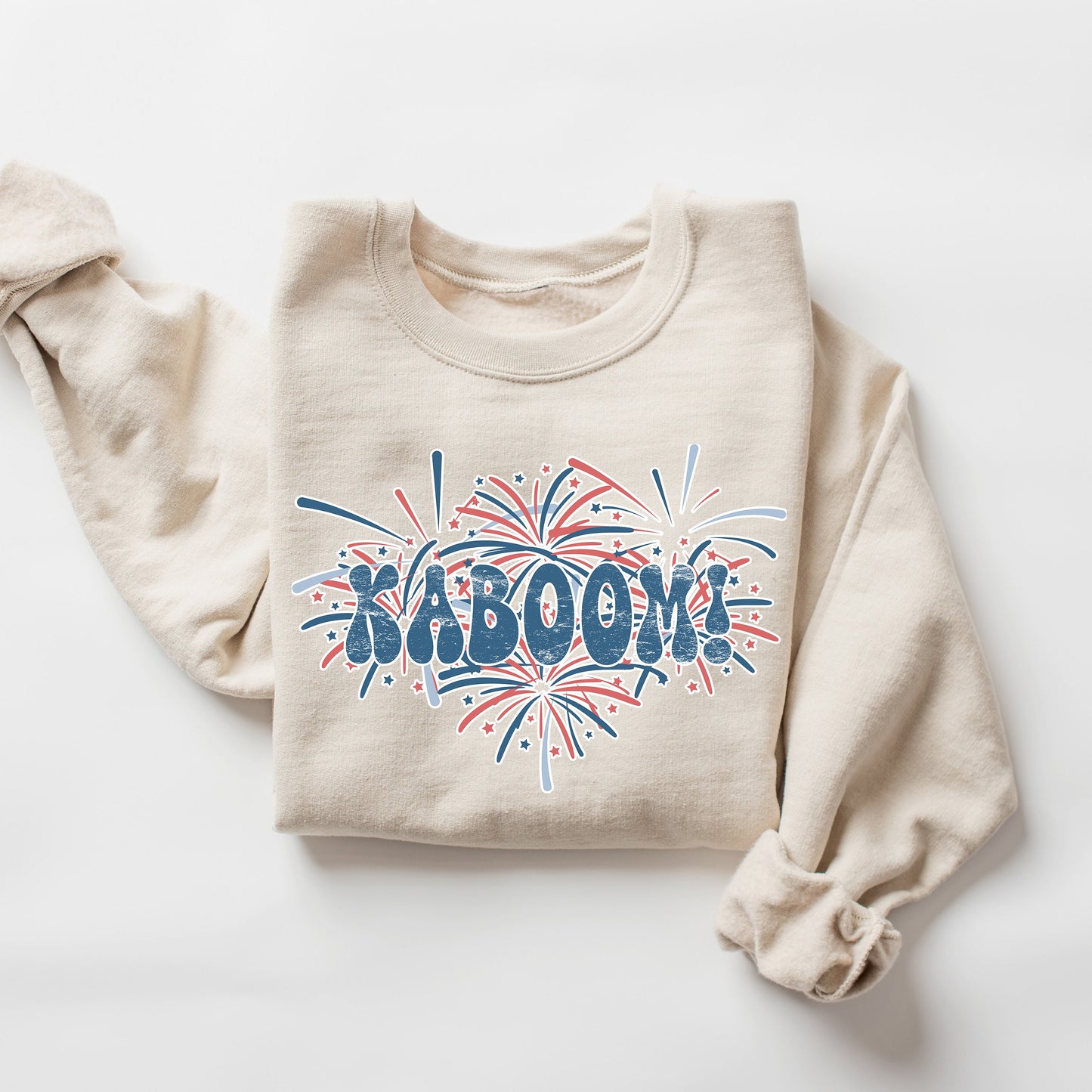 Fireworks Kaboom Sweatshirt, 4th of July Crewneck, Independence Day Shirt, Funny Fourth of July Shirt