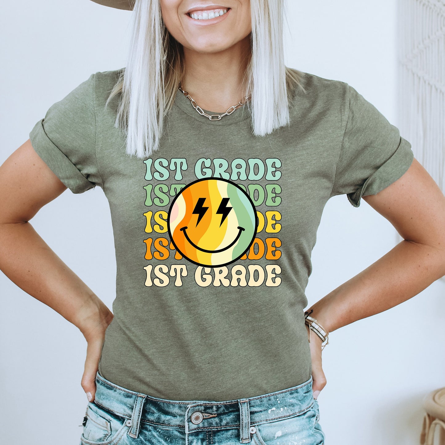 Retro School Grade Shirt, Back to School Teacher TShirt, First Day of School T-Shirt, Teacher Gift