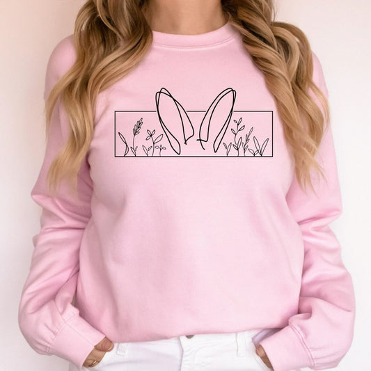 easter graphic tee, bunny ears shirt, cute easter shirt for her, easter gift tshirt