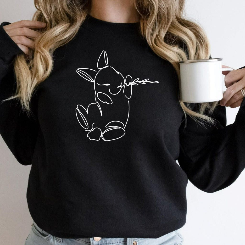 easter shirts for her, bunny ears t-shirt, bunny tshirt, easter bunny graphic tee, spring shirt, crewneck sweatshirt